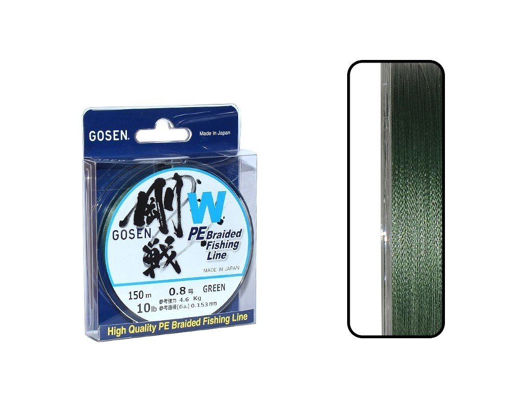 Gosen W4 Casting PE 4 Kat Spin İp Misina 150mt Yeşil 0.8 PE