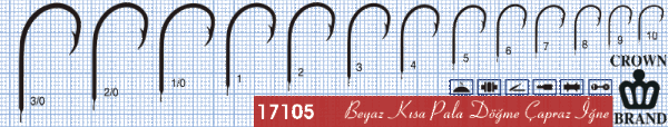 Crown Olta İğnesi 17105 100lü Standart - NO:12