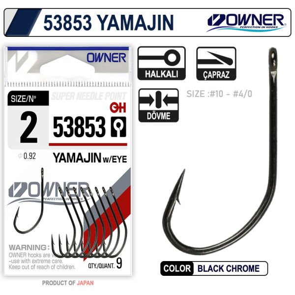 Owner 53853 Yamajin With Eye Black Chrome İğne 1-0