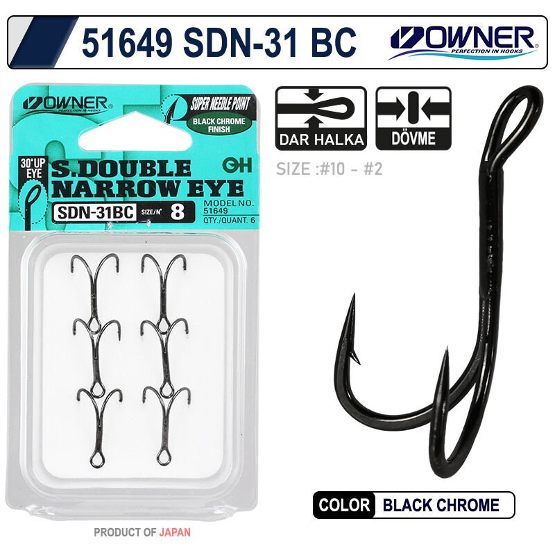Owner 51649 Sdn-31Black Chrome  İkili İğne 8
