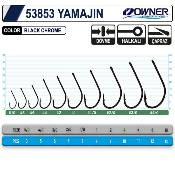 Owner 53853 Yamajin With Eye Black Chrome İğne 2