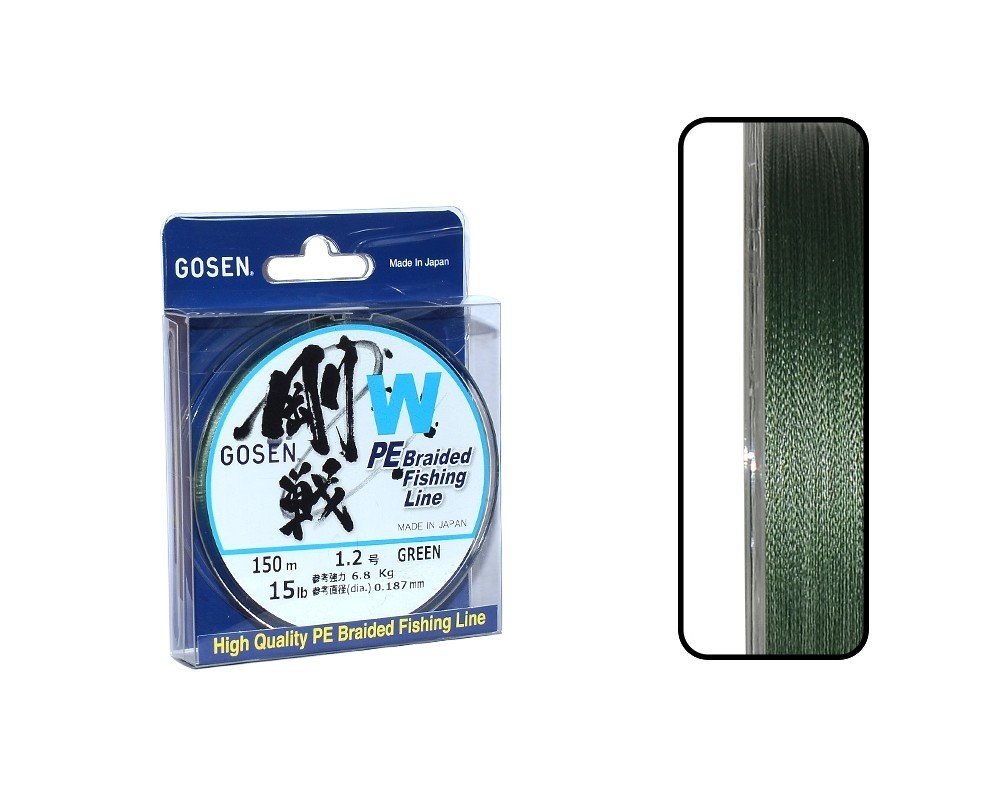 Gosen W4 Casting PE 4 Kat Spin İp Misina 150mt Yeşil 1.2 PE