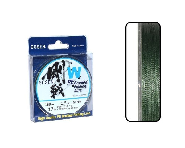 Gosen W4 Casting PE 4 Kat Spin İp Misina 150mt Yeşil 1.5 PE