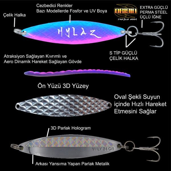 Wily Hylaz Kaşık  6 gr  55 mm - Arkası Hologramlı