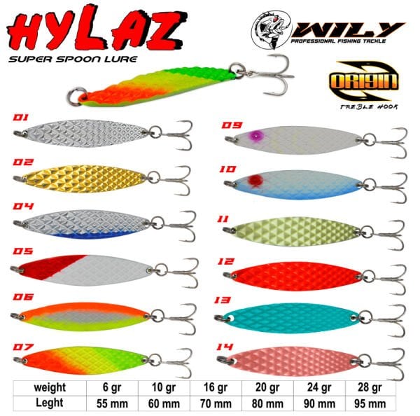 Wily Hylaz Kaşık  6 gr  55 mm - Arkası Hologramlı