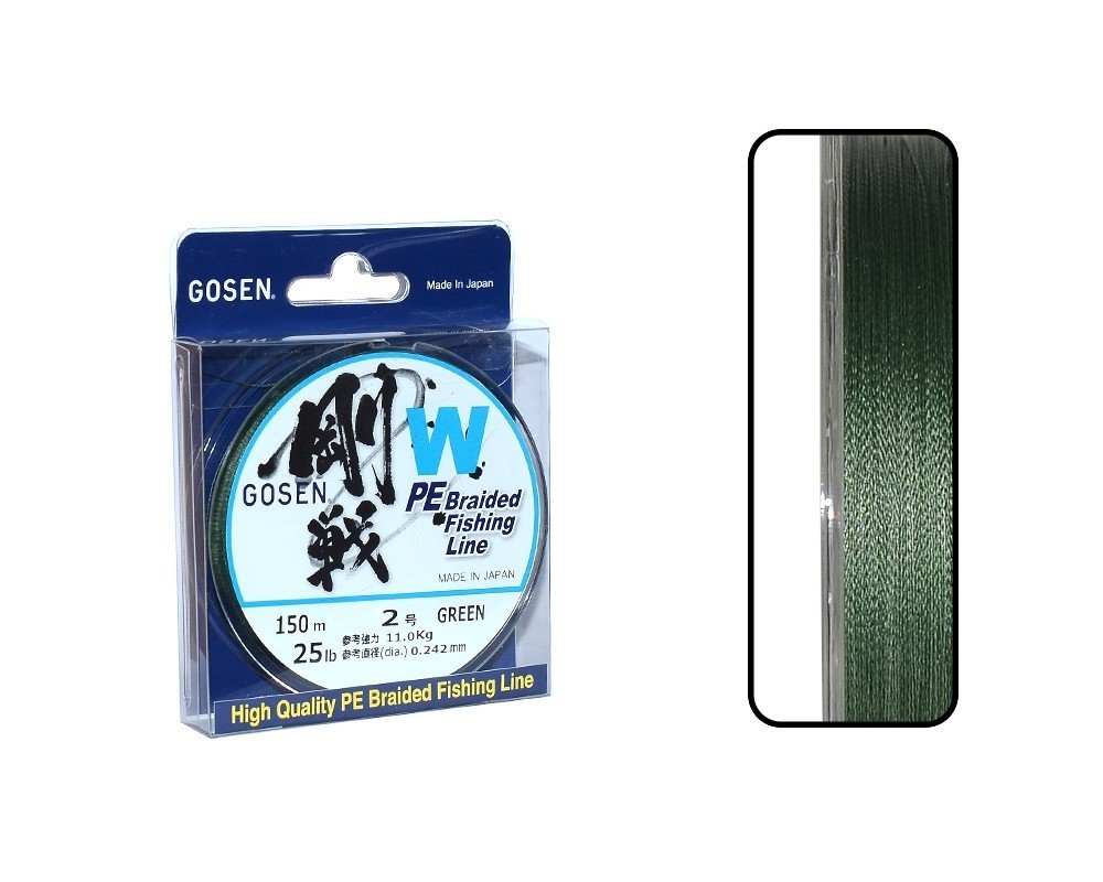 Gosen W4 Casting PE 4 Kat Spin İp Misina 150mt Yeşil 2.0 PE