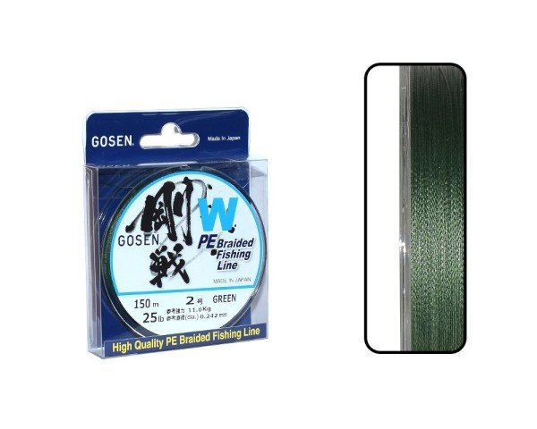 Gosen W4 Casting PE 4 Kat Spin İp Misina 150mt Yeşil 2.0 PE