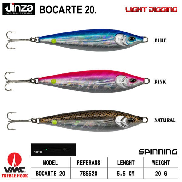Jinza Bocarte 55mm Light Jig 20 gr Natural