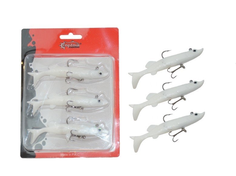 Captain 3067 Pluse Soft 12cm Turna Silikonu 3'lü Set Suni Yem 3