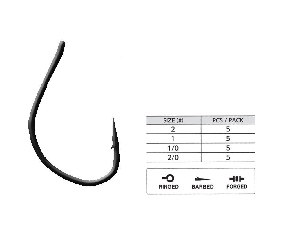 Hayabusa WRM 962 Delikli Dövme Olta İğnesi Black Nikel 1/0