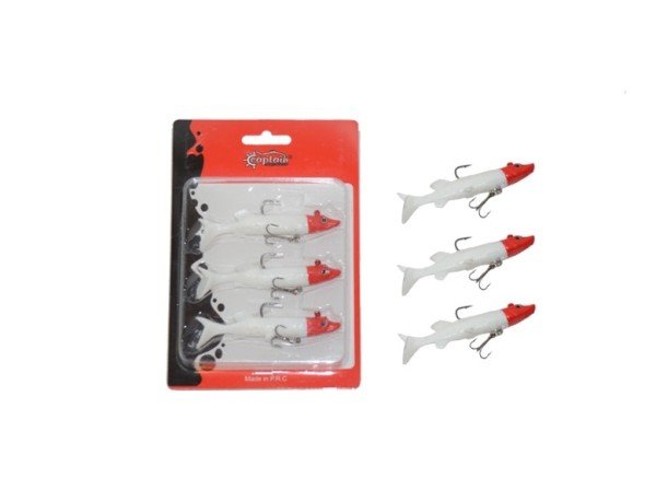 Captain 3066 Pluse Soft 10cm Turna Silikonu 3'lü Set Suni Yem 1