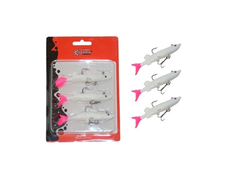 Captain 3066 Pluse Soft 10cm Turna Silikonu 3'lü Set Suni Yem 3