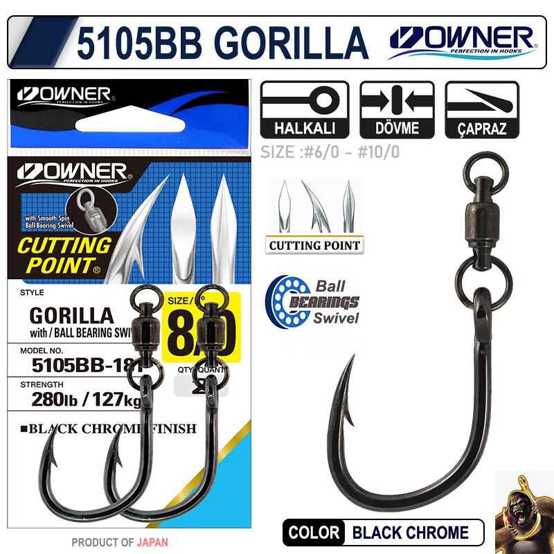 OWNER 5105BB GORILLA WITH BALL BEARİNG SWIVEL 7-0