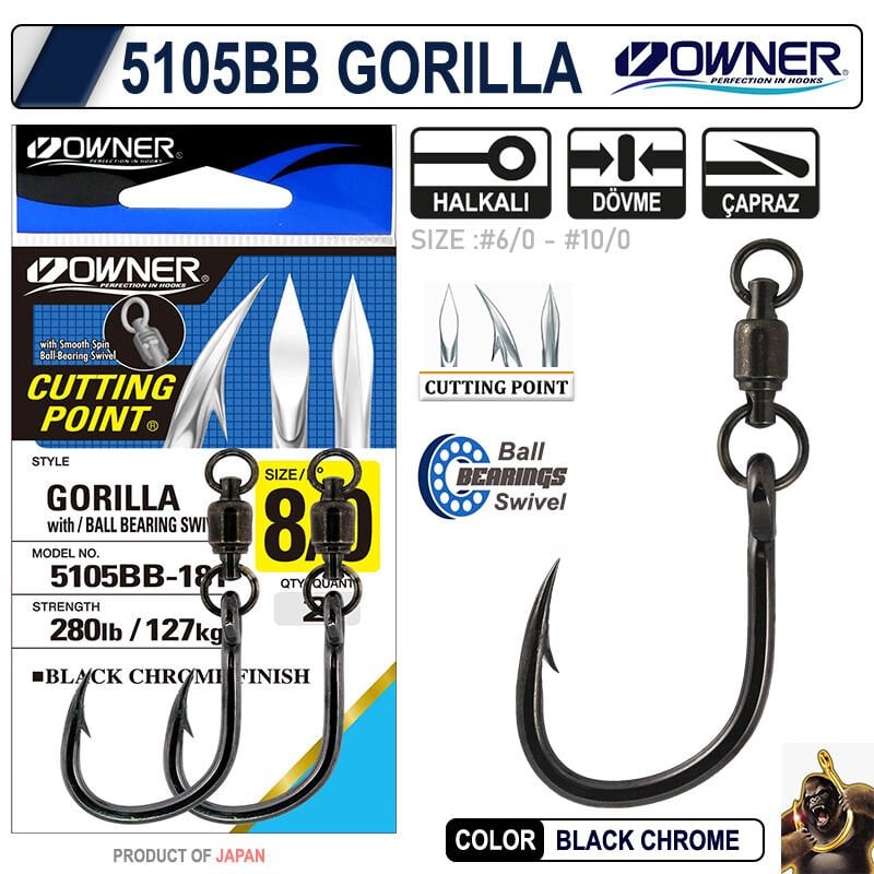 OWNER 5105BB GORILLA WITH BALL BEARİNG SWIVEL 10-0