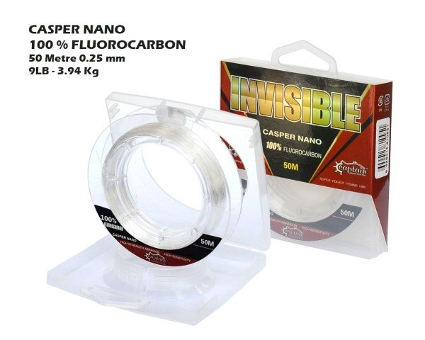 Captain Casper Nano %100 Fluoro Carbon Misina 50mt 0.25 mm