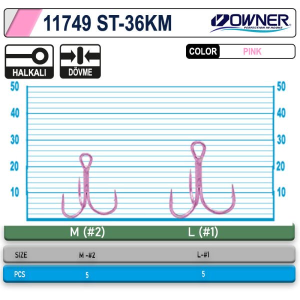 Owner 11749 ST-36KM Üçlü İğne L