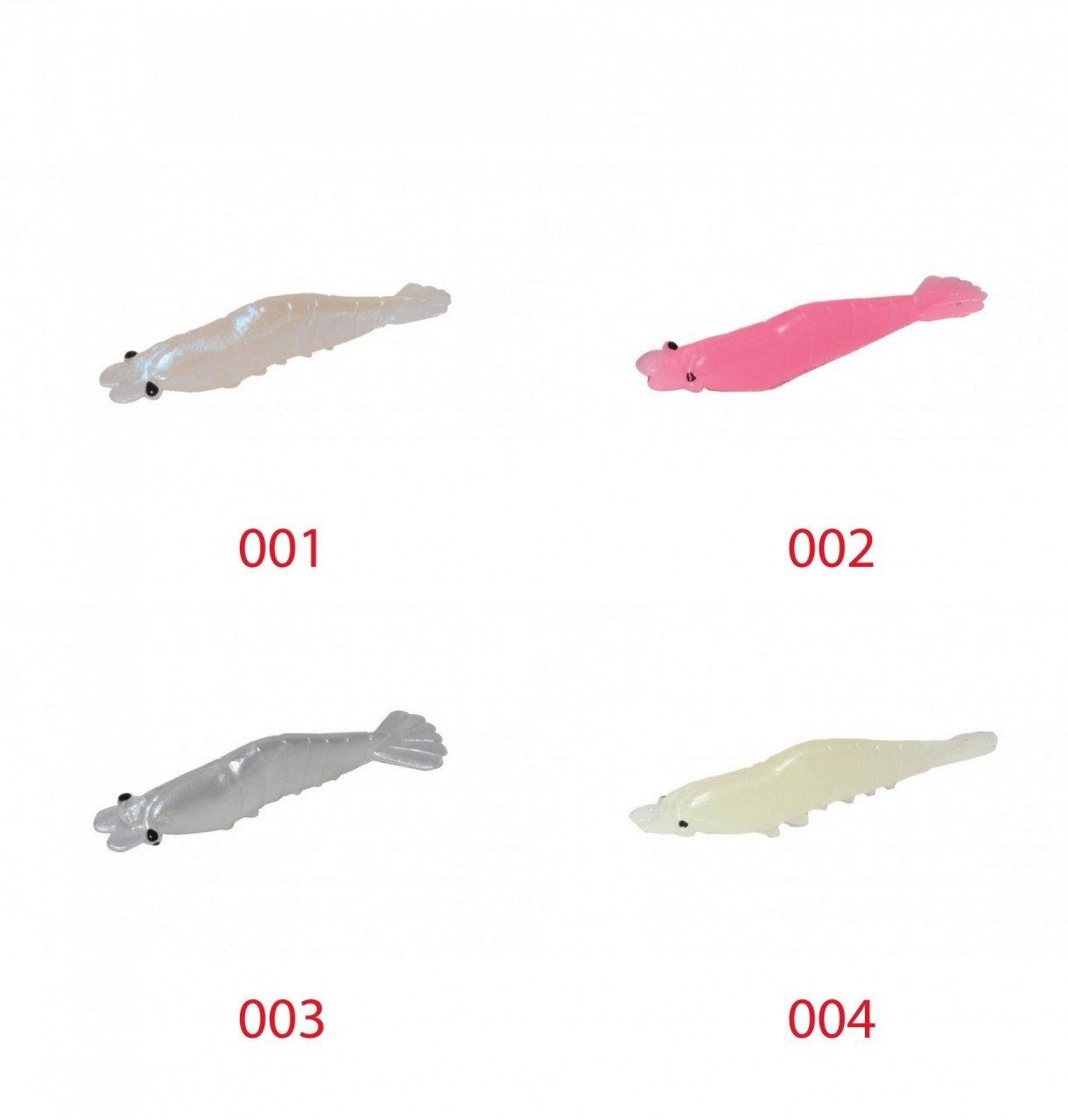 Captain 3056 Silikon Karides 8cm Suni Yem 5'li Paket 002