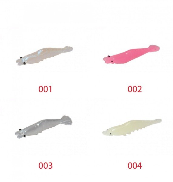 Captain 3056 Silikon Karides 8cm Suni Yem 5'li Paket 002