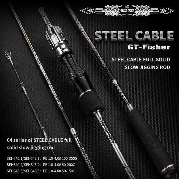 Ecooda GT-Fisher Steel Cable 193cm 150-350 Slow Jigging Kamışı