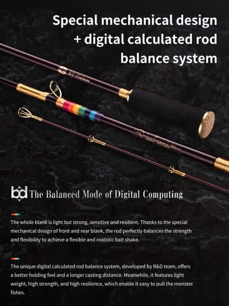 Ecooda GT-Fisher Rainbow 2 183cm 100-200gr Slow Jigging Kamışı