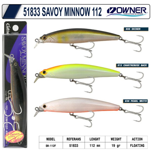 Owner 51833 Savoy Minnow 112 Mm 19g 15