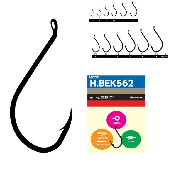 Hayabusa HBEK 562 Delikli Octopus Sinarit İğnesi Black Nikel 2