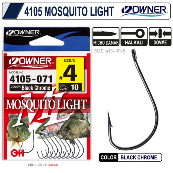Owner 4105 Musquito Light Black Chrome İğne 8