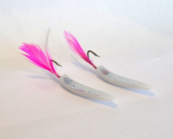 Captain 3625 Feather Jig 5cm Silikon Suni Yem 2'li Paket Beyaz