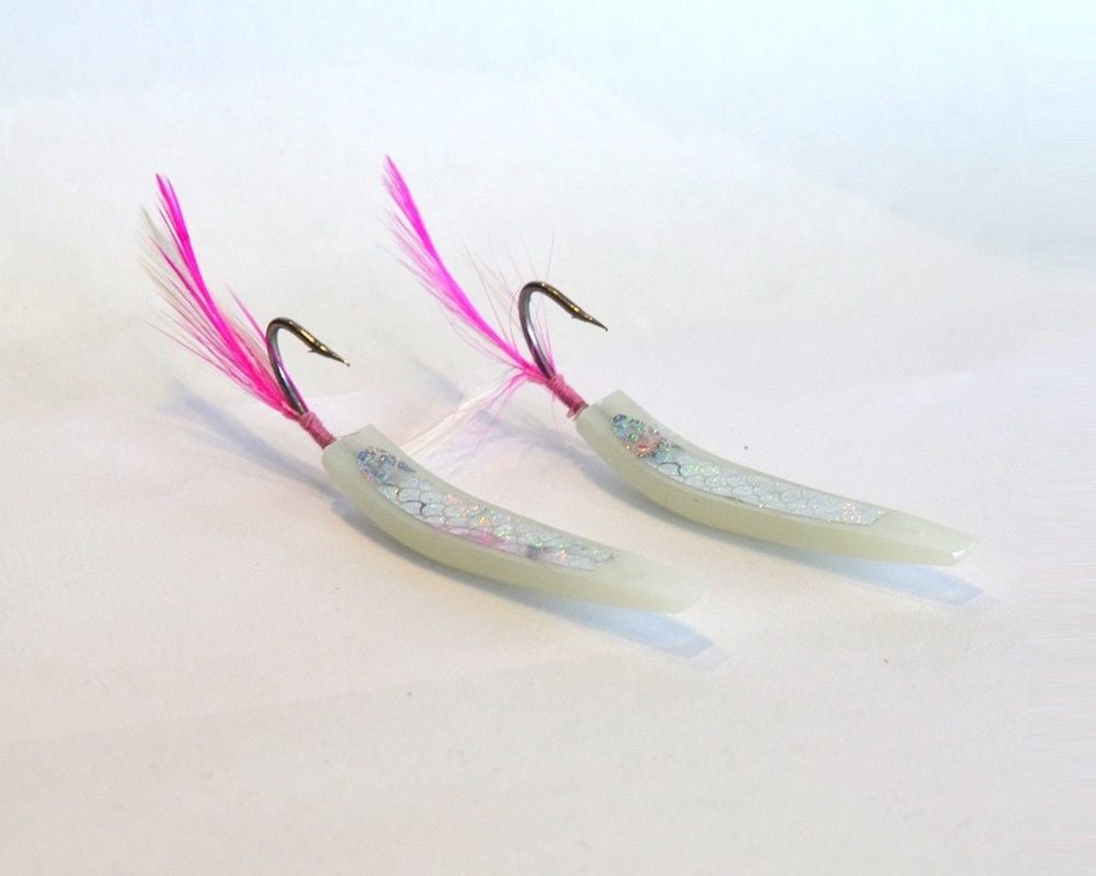 Captain 3625 Feather Jig 5cm Silikon Suni Yem 2'li Paket Glow
