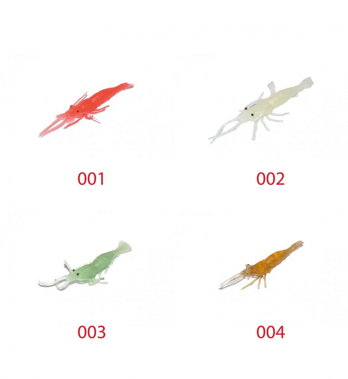Captain 3054 Silikon Karides 7.5cm Suni Yem 5'li Paket 001