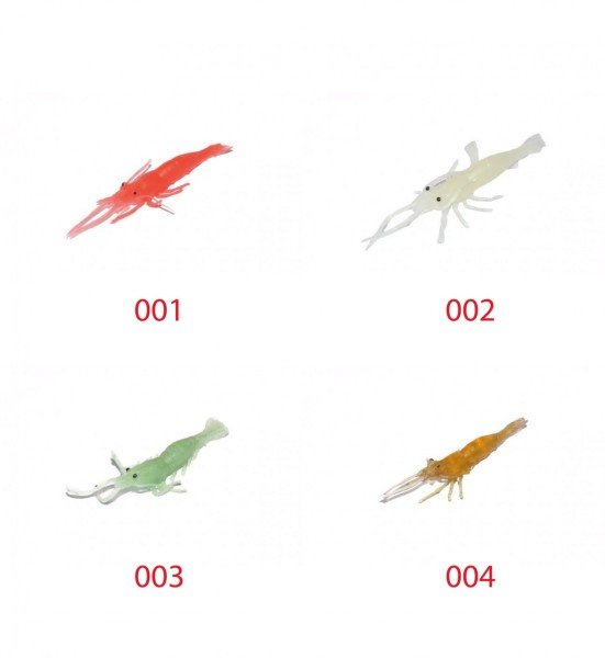 Captain 3054 Silikon Karides 7.5cm Suni Yem 5'li Paket 001