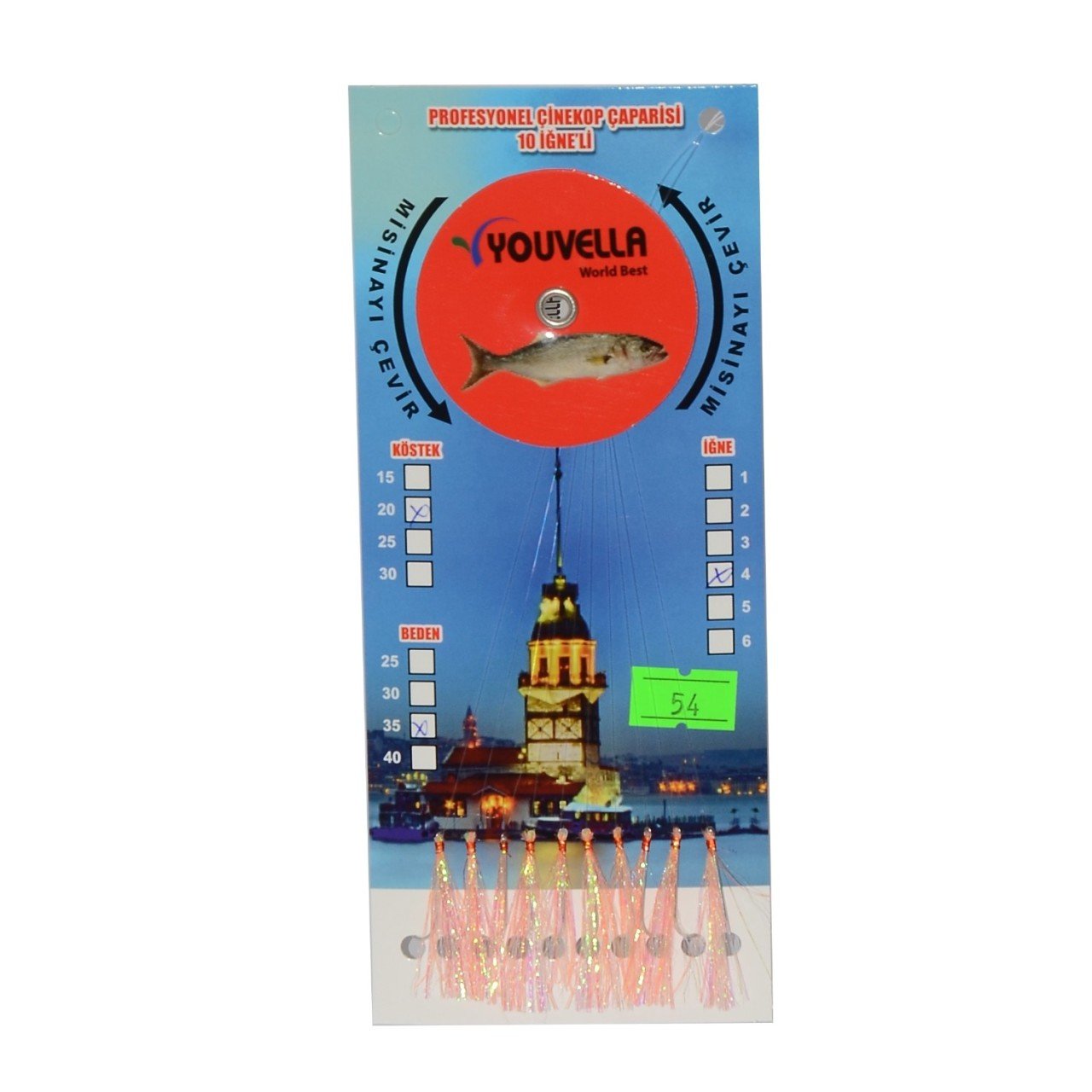 Youvella 7570 Çinekop Çaparisi 10 İğne Kolay Açılır 0.25X0.35mm 54