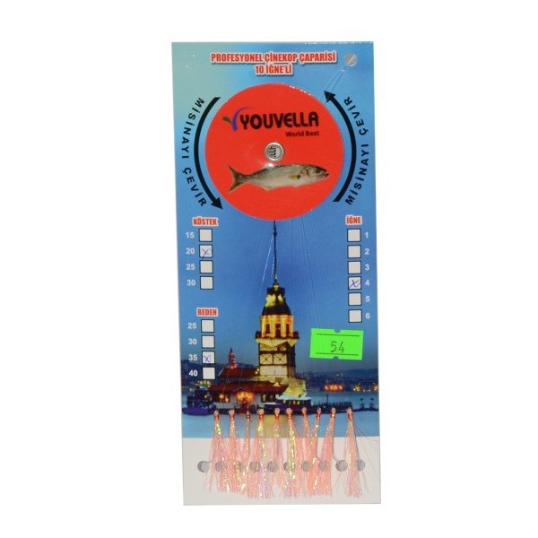 Youvella 7570 Çinekop Çaparisi 10 İğne Kolay Açılır 0.25X0.35mm 54