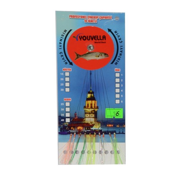 Youvella 7570 Çinekop Çaparisi 10 İğne Kolay Açılır 0.25X0.35mm 56