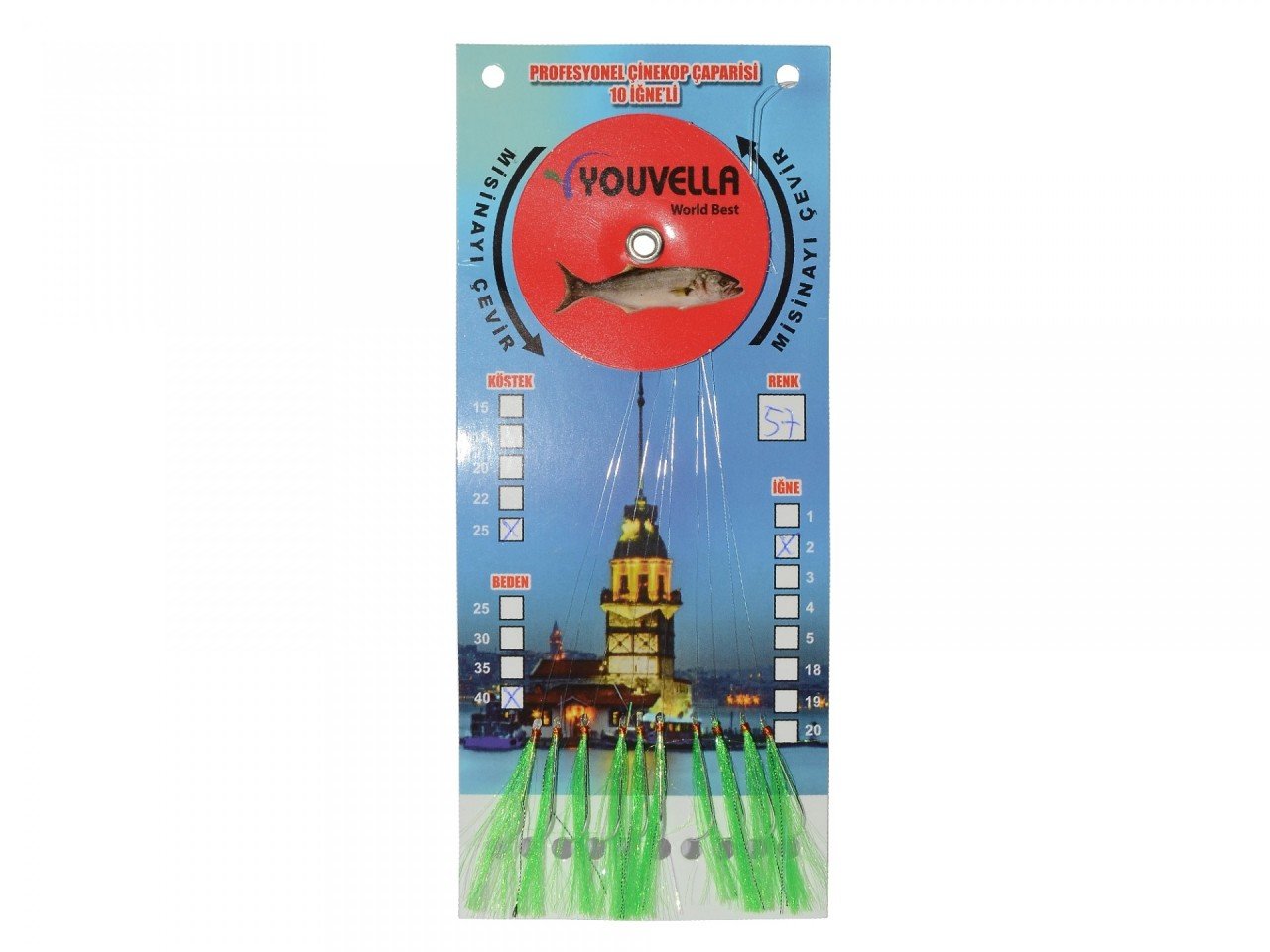 Youvella 7570 Çinekop Çaparisi 10 İğne Kolay Açılır 0.25X0.35mm 