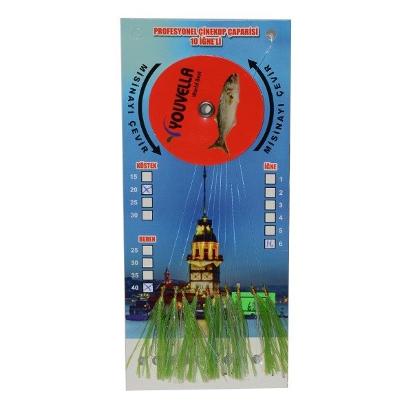 Youvella 7570 Çinekop Çaparisi 10 İğne Kolay Açılır 0.25X0.35mm 