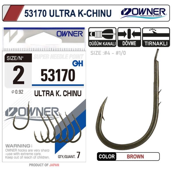 Owner 53170 Ultra K. Chinu Brown İğne No 1