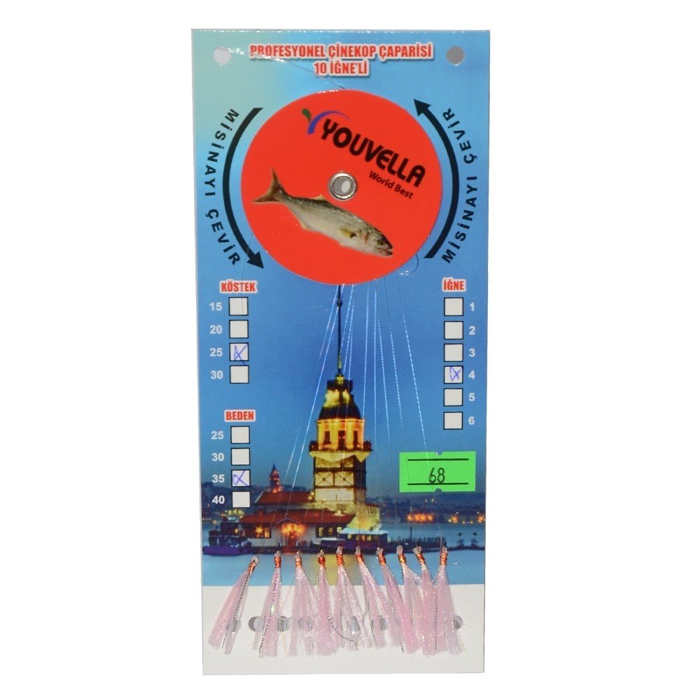 Youvella 7570 Çinekop Çaparisi 10 İğne Kolay Açılır 0.25X0.35mm 68