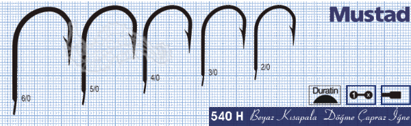 Mustad Olta İğnesi 540H 25li Standart - NO:5-0