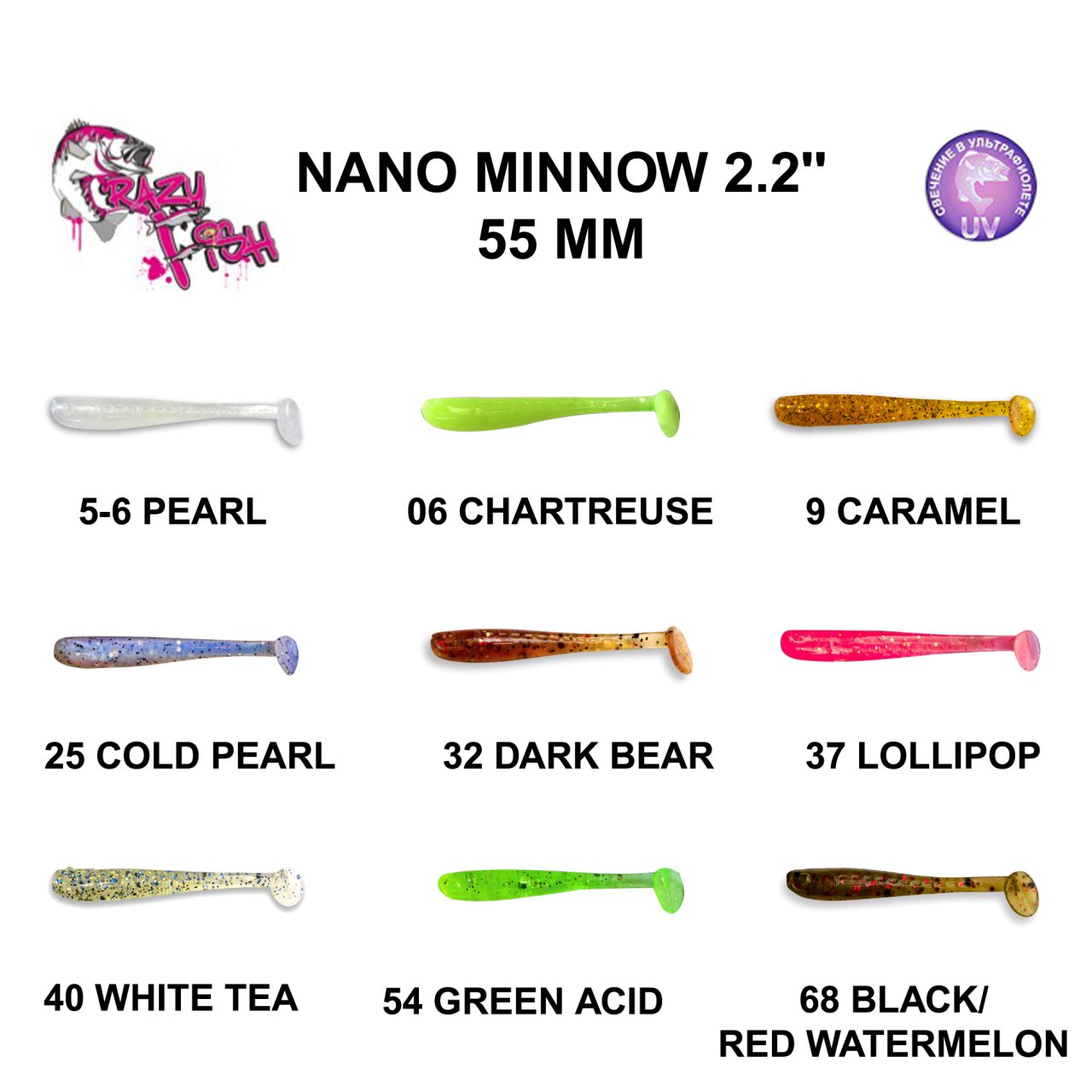 CRAZY FISH NANO MINNOW 55 MM SİLİKON
