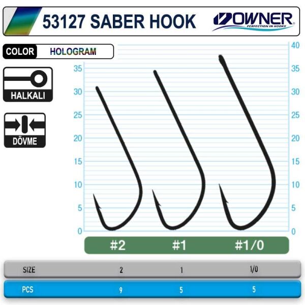 Owner 53127 Saber Hook Hg İğne 1-0