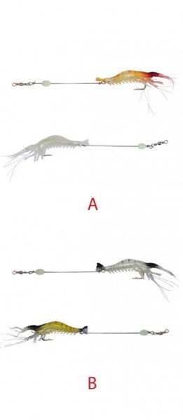 Captain 3063 Silikon Karides Takım 10cm Suni Yem 2'li Set