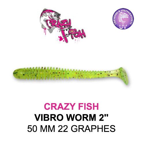 CRAZY FISH VIBRO WORM / 50 MM / COLOR: 22 GRAPHES