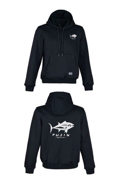 Fujin Tuna Hoodie Black Sweatshirt Erkek 