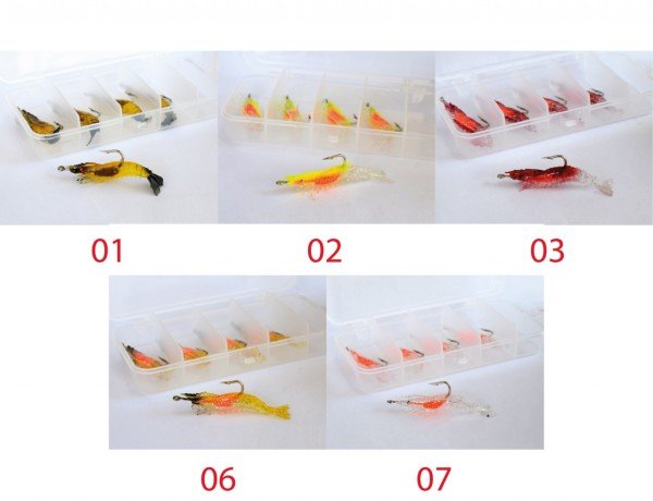 Captain 3062 Silikon Karides 5.5cm Suni Yem 5'li Kutu 01