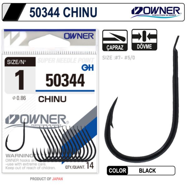 Owner 50344 Chinu Black İğne 5-0