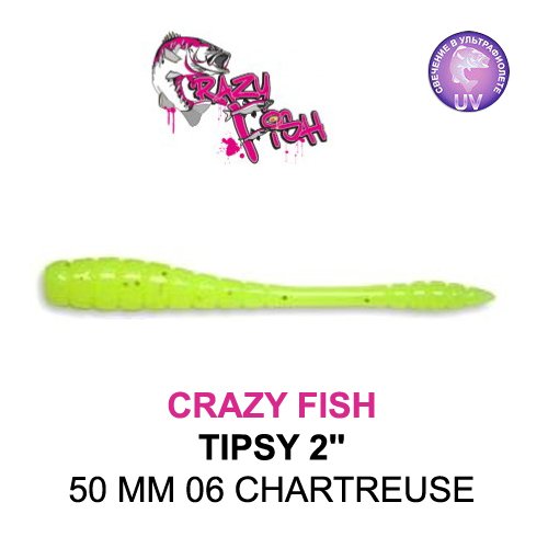 CRAZY FISH TIPSY / 50 MM / COLOR: 6-4 CHARTREUSE