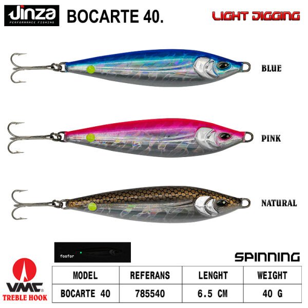 Jinza Bocarte 65mm Light Jig 40 gr Natural