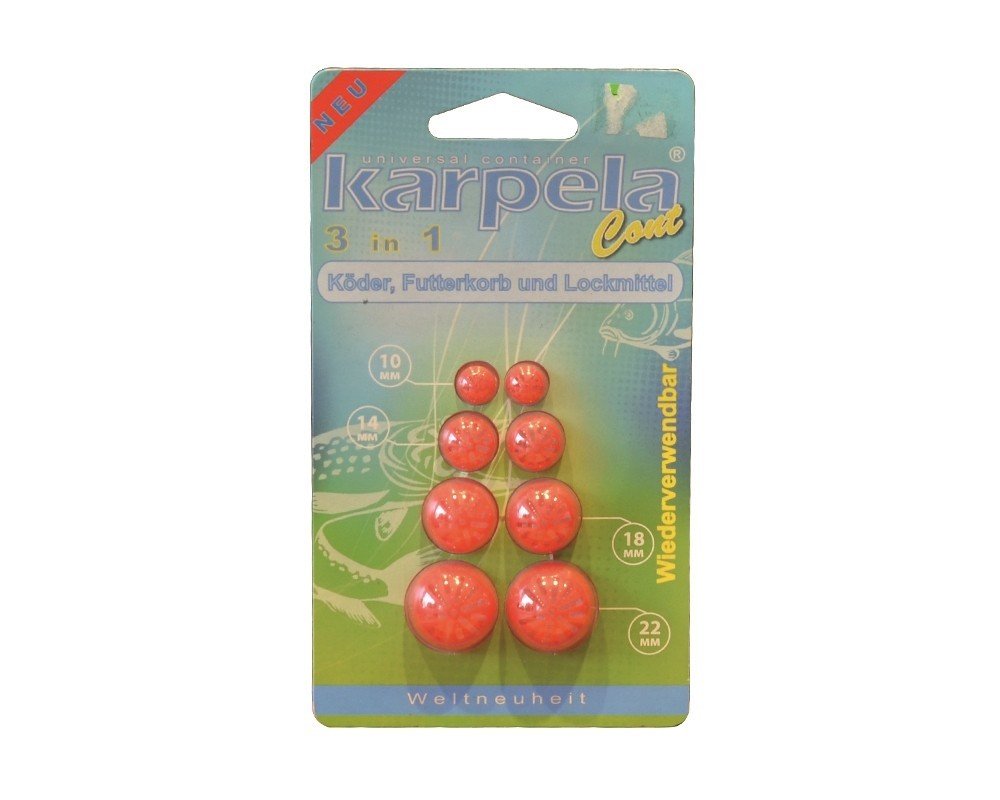 Karpela Cont Yem Tüpü Uzun Delikli 10-14-18-22mm 4'lü Set Kırmızı