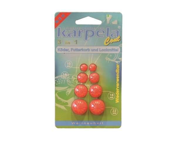 Karpela Cont Yem Tüpü Uzun Delikli 10-14-18-22mm 4'lü Set Kırmızı